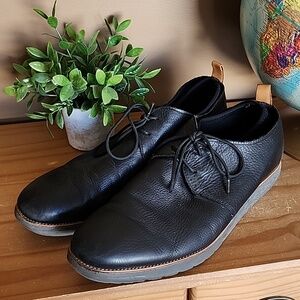 Hush Puppies Size 15 Men's Black Leather Lace-Up Casual Dress Shoes